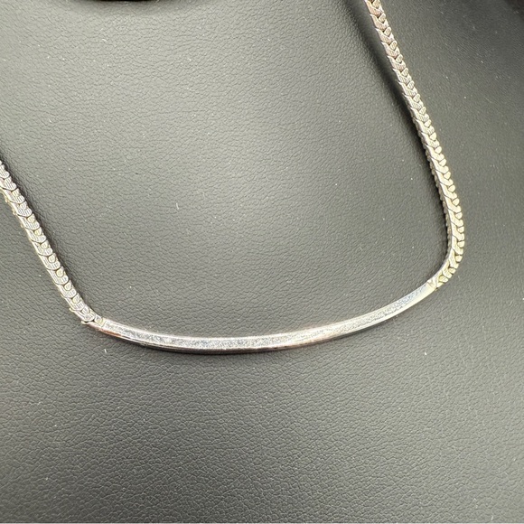 Monet Silver Bar Choker Collar Necklace - Picture 3 of 12